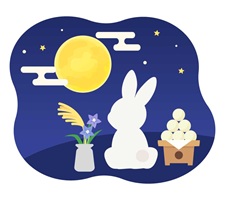 お月見を楽しむ窓